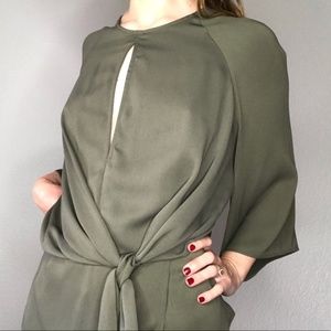 Slouchy Knot Front Blouse